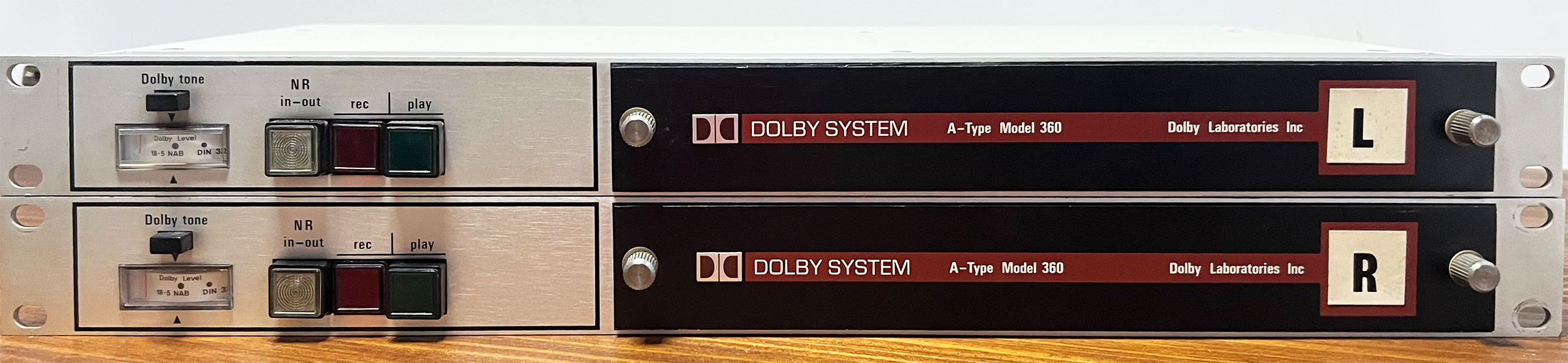 (2) Dolby 360 A Noise Reduction Units